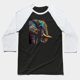 Intricate Elephant Baseball T-Shirt